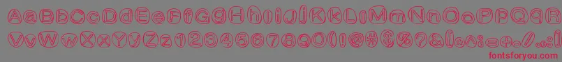 ClownShoes Font – Red Fonts on Gray Background