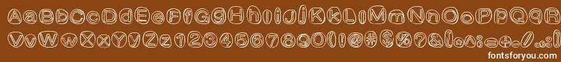 ClownShoes Font – White Fonts on Brown Background