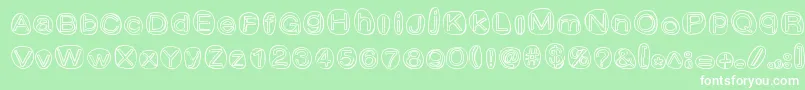 ClownShoes Font – White Fonts on Green Background