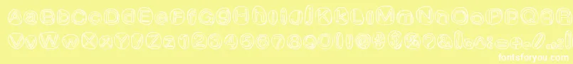 ClownShoes Font – White Fonts on Yellow Background