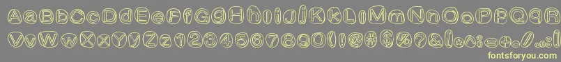 ClownShoes Font – Yellow Fonts on Gray Background