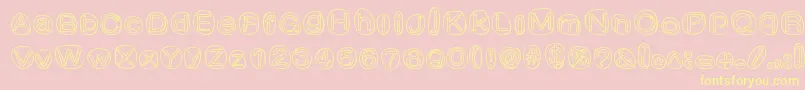ClownShoes Font – Yellow Fonts on Pink Background