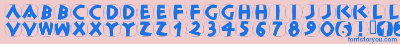 ClassicapsShields Font – Blue Fonts on Pink Background