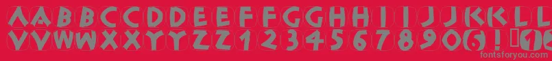 ClassicapsShields Font – Gray Fonts on Red Background