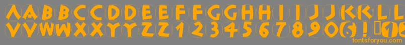 ClassicapsShields Font – Orange Fonts on Gray Background