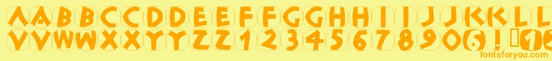 ClassicapsShields Font – Orange Fonts on Yellow Background