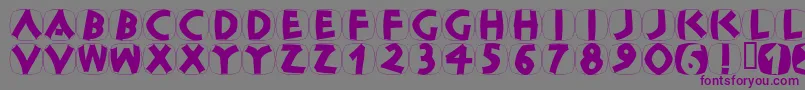 ClassicapsShields-fontti – violetit fontit harmaalla taustalla