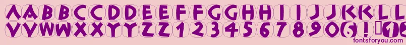 ClassicapsShields Font – Purple Fonts on Pink Background