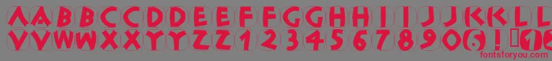 ClassicapsShields Font – Red Fonts on Gray Background