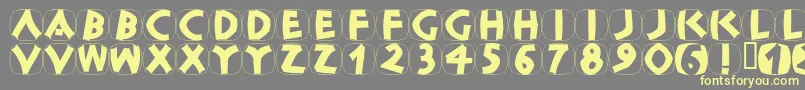 ClassicapsShields Font – Yellow Fonts on Gray Background