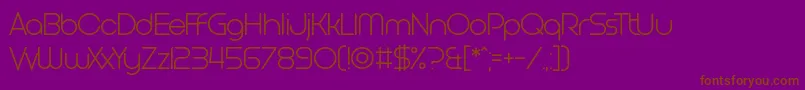 Clubbed to Life Font – Brown Fonts on Purple Background