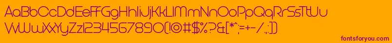 Clubbed to Life Font – Purple Fonts on Orange Background