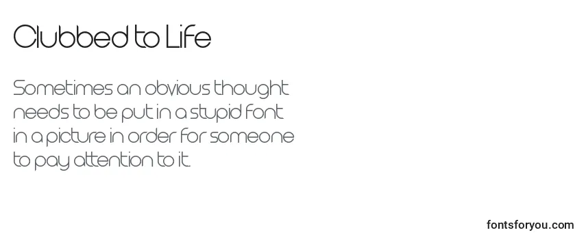 Clubbed to Life Font