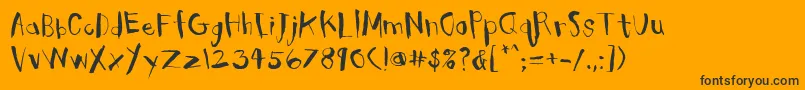 ClubHouse Font – Black Fonts on Orange Background