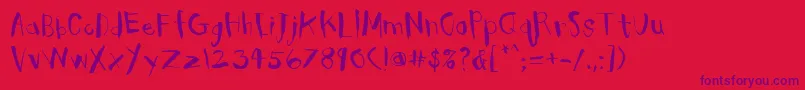 ClubHouse Font – Purple Fonts on Red Background