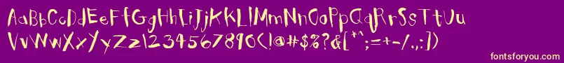 ClubHouse Font – Yellow Fonts on Purple Background