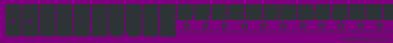 Шрифт CLUBHtrl    – чёрные шрифты на фиолетовом фоне