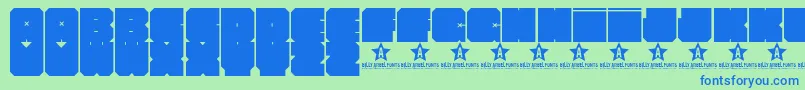 CLUBHtrl    Font – Blue Fonts on Green Background