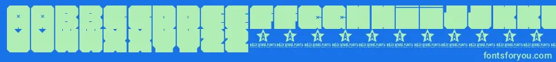 CLUBHtrl    Font – Green Fonts on Blue Background