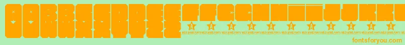 CLUBHtrl    Font – Orange Fonts on Green Background