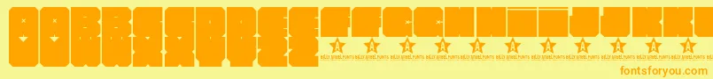 CLUBHtrl    Font – Orange Fonts on Yellow Background