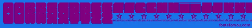 CLUBHtrl    Font – Purple Fonts on Blue Background
