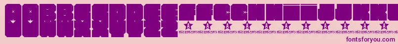 CLUBHtrl    Font – Purple Fonts on Pink Background