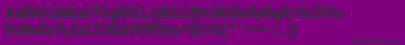 clutsy-Schriftart – Schwarze Schriften auf violettem Hintergrund