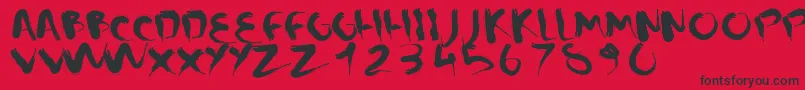 フォントCMSquish – 赤い背景に黒い文字