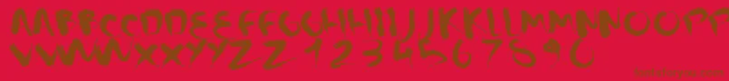 CMSquish Font – Brown Fonts on Red Background