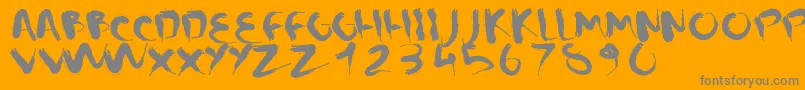 CMSquish-Schriftart – Graue Schriften auf orangefarbenem Hintergrund