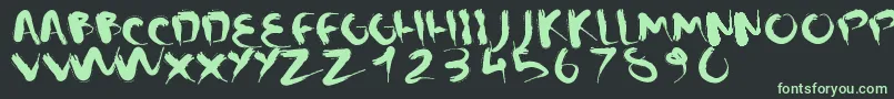 CMSquish Font – Green Fonts on Black Background