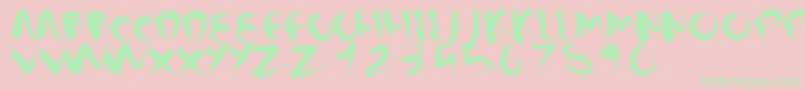 CMSquish Font – Green Fonts on Pink Background