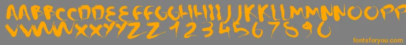CMSquish-Schriftart – Orangefarbene Schriften auf grauem Hintergrund