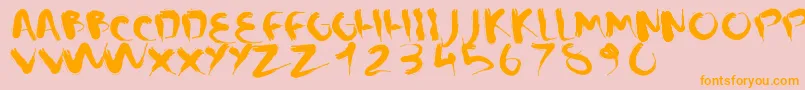 CMSquish Font – Orange Fonts on Pink Background