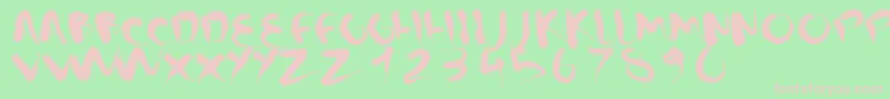 CMSquish Font – Pink Fonts on Green Background