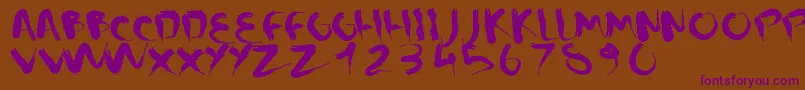 CMSquish Font – Purple Fonts on Brown Background