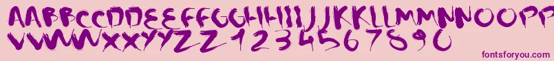 CMSquish Font – Purple Fonts on Pink Background