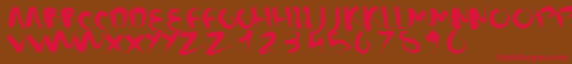 CMSquish Font – Red Fonts on Brown Background
