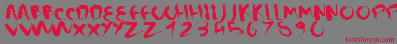 CMSquish Font – Red Fonts on Gray Background
