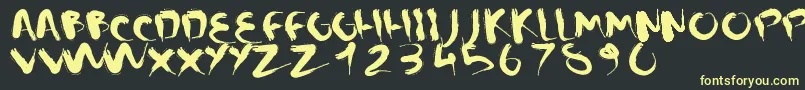 CMSquish Font – Yellow Fonts on Black Background