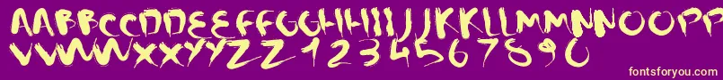 CMSquish Font – Yellow Fonts on Purple Background