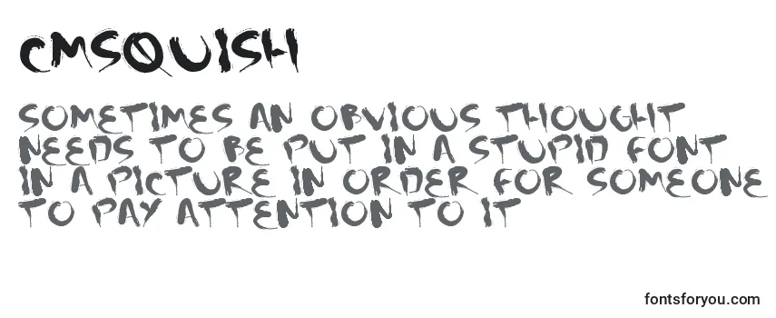 Review of the CMSquish (123637) Font