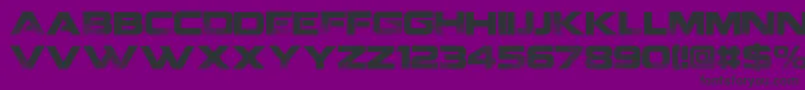 Coalition v2  Font – Black Fonts on Purple Background