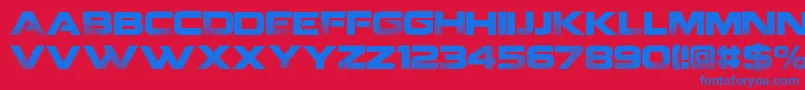 Шрифт Coalition v2  – синие шрифты на красном фоне
