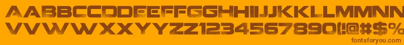 Coalition v2 -fontti – ruskeat fontit oranssilla taustalla