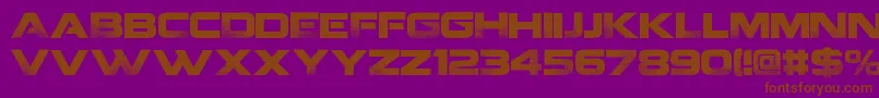 Coalition v2 -fontti – ruskeat fontit violetilla taustalla