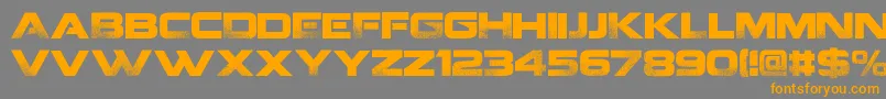 Coalition v2  Font – Orange Fonts on Gray Background