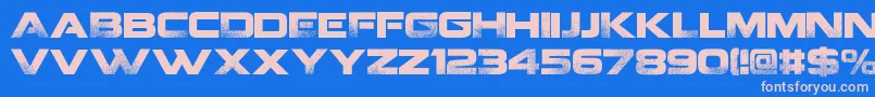 Police Coalition v2  – polices roses sur fond bleu