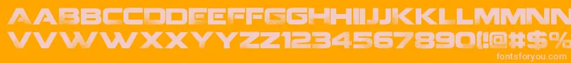 Coalition v2  Font – Pink Fonts on Orange Background